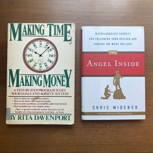 Making time making money and Angel Inside books